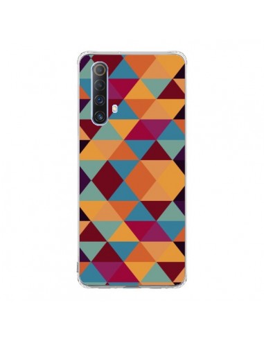 Coque Realme X50 5G Azteque Triangle Orange - Eleaxart