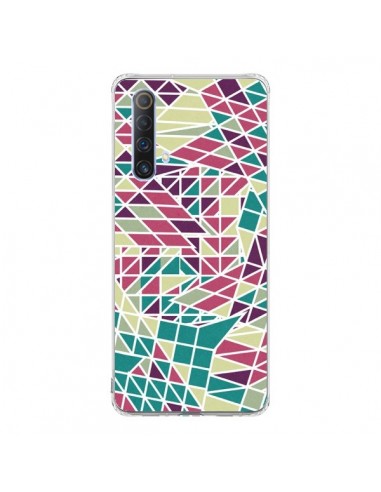 Coque Realme X50 5G Azteque Triangles Vert Violet - Eleaxart