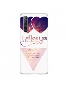 Coque Realme X50 5G I will love you until the end Coeurs...
