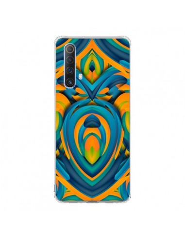 Coque Realme X50 5G Cross Heart Azteque Coeur - Eleaxart