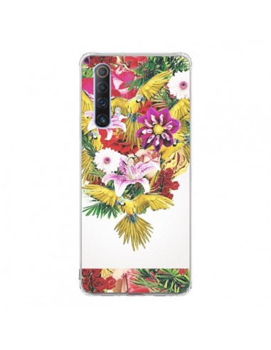 Coque Realme X50 5G Parrot Floral Perroquet Fleurs - Eleaxart