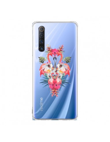 Coque Realme X50 5G Tropicales Flamingos Tropical Flamant Rose Summer Ete - Eleaxart