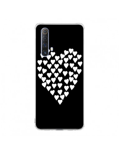 Coque Realme X50 5G Coeur en coeurs blancs - Project M