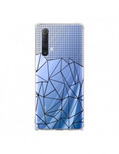 Coque Realme X50 5G Lignes Grille Grid Abstract Noir...