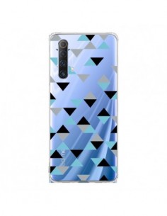 Coque Realme X50 5G Triangles Ice Blue Bleu Noir...