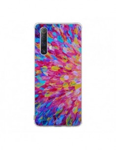 Coque Realme X50 5G Fleurs Bleues Roses Splash - Ebi...