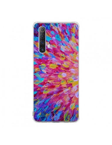 Coque Realme X50 5G Fleurs Bleues Roses Splash - Ebi Emporium