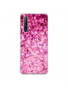 Coque Realme X50 5G Romance Me Paillettes Roses - Ebi...