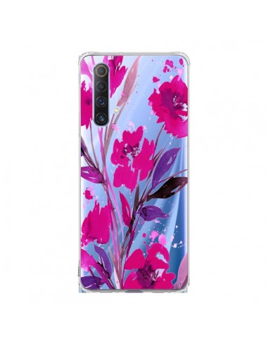 Coque Realme X50 5G Roses Fleur Flower Transparente - Ebi Emporium