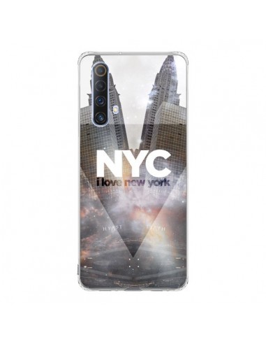 Coque Realme X50 5G I Love New York City Gris - Javier Martinez