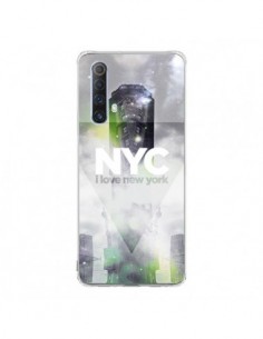 Coque Realme X50 5G I Love New York City Gris Vert -...