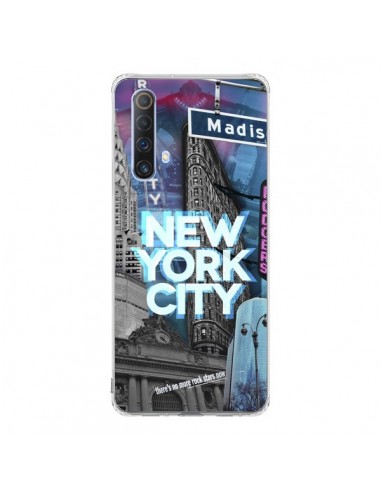 Coque Realme X50 5G New York City Buildings Bleu - Javier Martinez