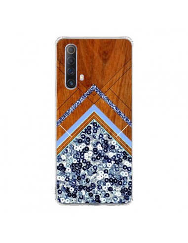 Coque Realme X50 5G Sequin Geometry Bois Azteque Aztec Tribal - Jenny Mhairi