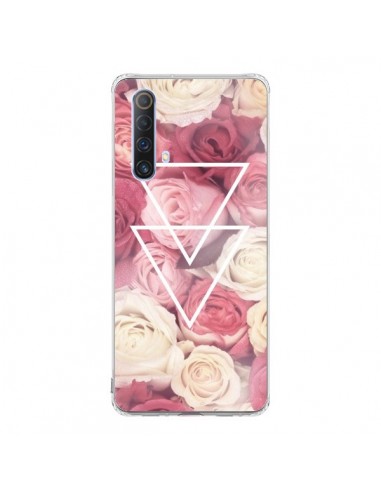 Coque Realme X50 5G Roses Triangles Fleurs - Jonathan Perez