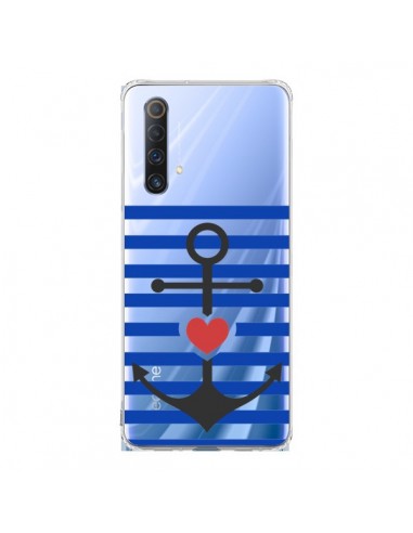 Coque Realme X50 5G Mariniere Ancre Marin Coeur Transparente - Jonathan Perez