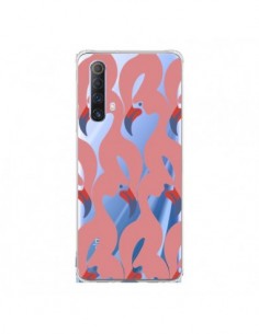 Coque Realme X50 5G Flamant Rose Flamingo Transparente -...