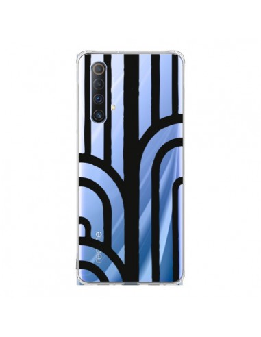 Coque Realme X50 5G Geometric Noir Transparente - Dricia Do