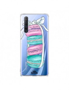 Coque Realme X50 5G Macarons Pink Mint Rose Transparente...