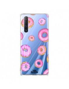 Coque Realme X50 5G Pink Donuts Rose Transparente -...