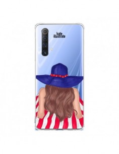 Coque Realme X50 5G Beah Girl Fille Plage Transparente -...