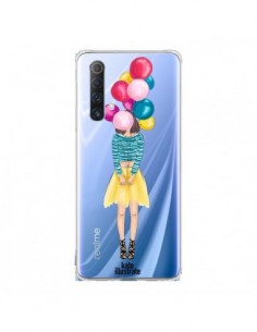 Coque Realme X50 5G Girls Balloons Ballons Fille...