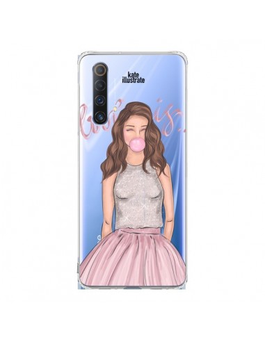Coque Realme X50 5G Bubble Girl Tiffany Rose Transparente - kateillustrate
