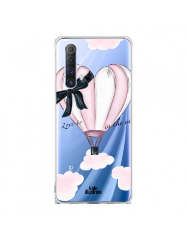 Coque Realme X50 5G Love is in the Air Love Montgolfier Transparente - kateillustrate