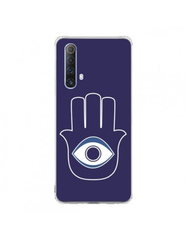 Coque Realme X50 5G Main de Fatma Oeil Bleu - Laetitia