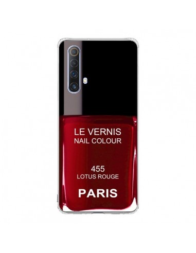 Coque Realme X50 5G Vernis Paris Lotus Rouge - Laetitia