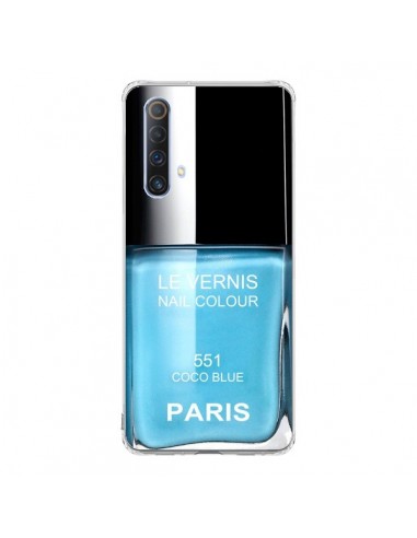 Coque Realme X50 5G Vernis Paris Coco Blue Bleu - Laetitia