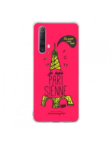 Coque Realme X50 5G Je suis Parisienne La Tour Eiffel Rose - Leellouebrigitte