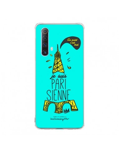 Coque Realme X50 5G Je suis Parisienne La Tour Eiffel Bleu - Leellouebrigitte