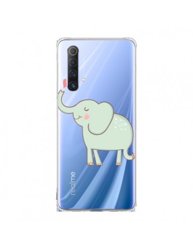 Coque Realme X50 5G Elephant Elefant Animal Coeur Love  Transparente - Petit Griffin