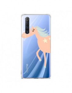 Coque Realme X50 5G Licorne Unicorn Rose Transparente -...
