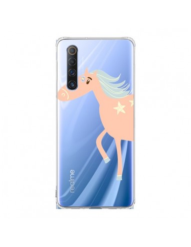 Coque Realme X50 5G Licorne Unicorn Rose Transparente - Petit Griffin