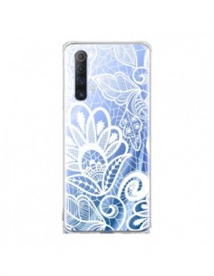 Coque Realme X50 5G Lace Fleur Flower Blanc Transparente...