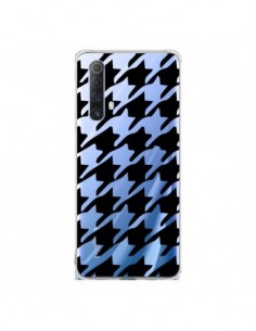 Coque Realme X50 5G Vichy Gros Carre noir Transparente -...