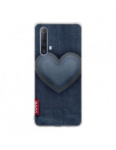 Coque Realme X50 5G Love Coeur en Jean - Lassana