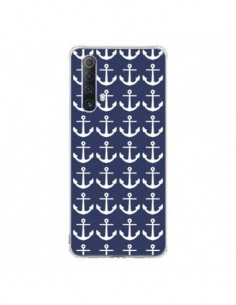 Coque Realme X50 5G Ancre Marin Bleu Anchors Navy - Mary...