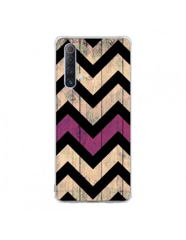 Coque Realme X50 5G Chevron Vintage Bois Wood - Mary Nesrala