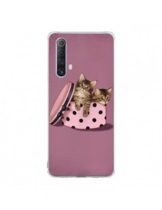 Coque Realme X50 5G Chaton Chat Kitten Boite Pois -...