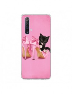 Coque Realme X50 5G Chaton Chat Noir Kitten Chaussure...