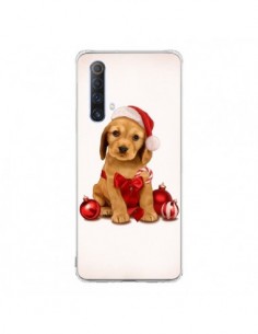 Coque Realme X50 5G Chien Dog Pere Noel Christmas Boules...