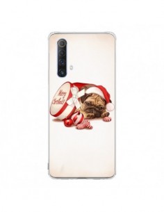 Coque Realme X50 5G Chien Dog Pere Noel Christmas Boite -...