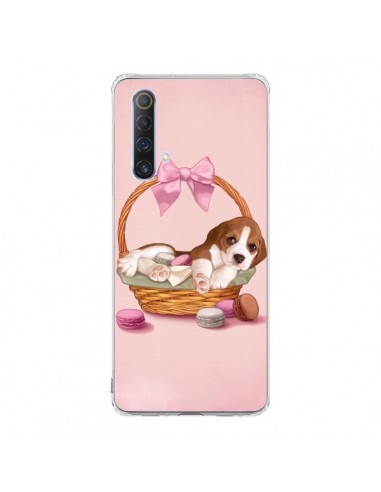 Coque Realme X50 5G Chien Dog Panier Noeud Papillon Macarons - Maryline Cazenave