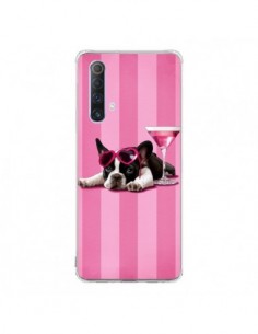 Coque Realme X50 5G Chien Dog Cocktail Lunettes Coeur...