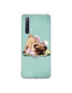 Coque Realme X50 5G Chien Dog Rabbit Lapin Pâques Easter...