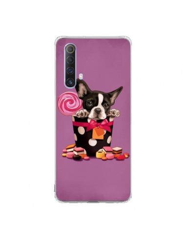 Coque Realme X50 5G Chien Dog Boite Noeud Papillon Pois Bonbon - Maryline Cazenave