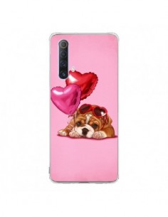 Coque Realme X50 5G Chien Dog Lunettes Coeur Ballon -...