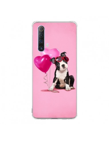 Coque Realme X50 5G Chien Dog Ballon Lunettes Coeur Rose - Maryline Cazenave